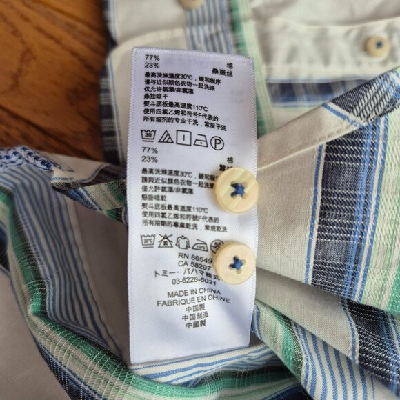 NWT Tommy Bahama Island Modern Fit Striped Long Sleeve Button Down XLX - Picture 12 of 14